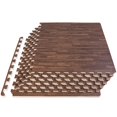 thumbnail image 1 of Esterilla de Rompecabezas de Madera de 1,27 cm, 6 Baldosas Entrelazables de Espuma EVA (2,23 m²) para Piso de Entrenamiento Interior Seguro y Alfombra de Juego, Roble Oscuro, 1 of 7