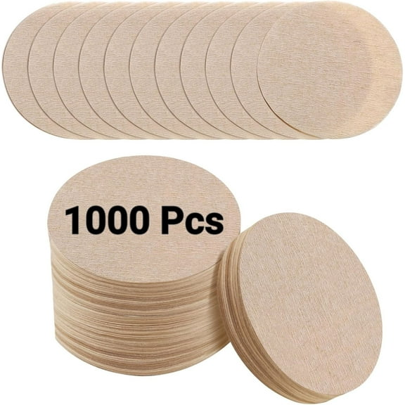 LQQBOX 1000 PCS Unbleached Coffee Filters Compatible With Most Coffee Machines, Round Coffee Filter Alternatives, Disposable Paper Filters