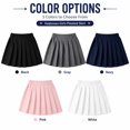 thumbnail image 2 of Xaqiouau Girls Pleated Uniform Skirts Elastic Waist Toddler Kids Cute Mini Tennis Skirt School Skirts Back to School Clothes, 2 of 9