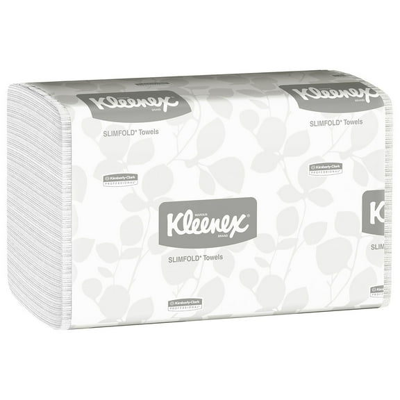Kleenex® Slimfold™ Towels, 11-3/5" x 7-1/2", 50% Recycled, White, 90 Towels Per Pack, Case Of 24 Packs