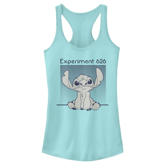 Junior's Lilo & Stitch Tonal Experiment 626  Racerback Tank Top Cancun X Large