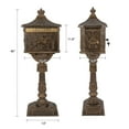 thumbnail image 4 of Betisef Mailbox Cast Aluminum Mail Box Postal Box Security Heavy Duty Bronze, 4 of 9