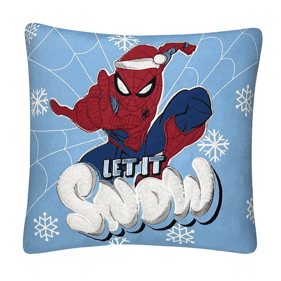 Marvel Spider-man Santa Hat "Let it snow" Throw Pillow
