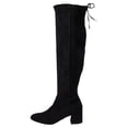 thumbnail image 3 of SUGAR Womens Black Ollie Round Toe Block Heel Zip-Up Dress Boots 6.5, 3 of 7