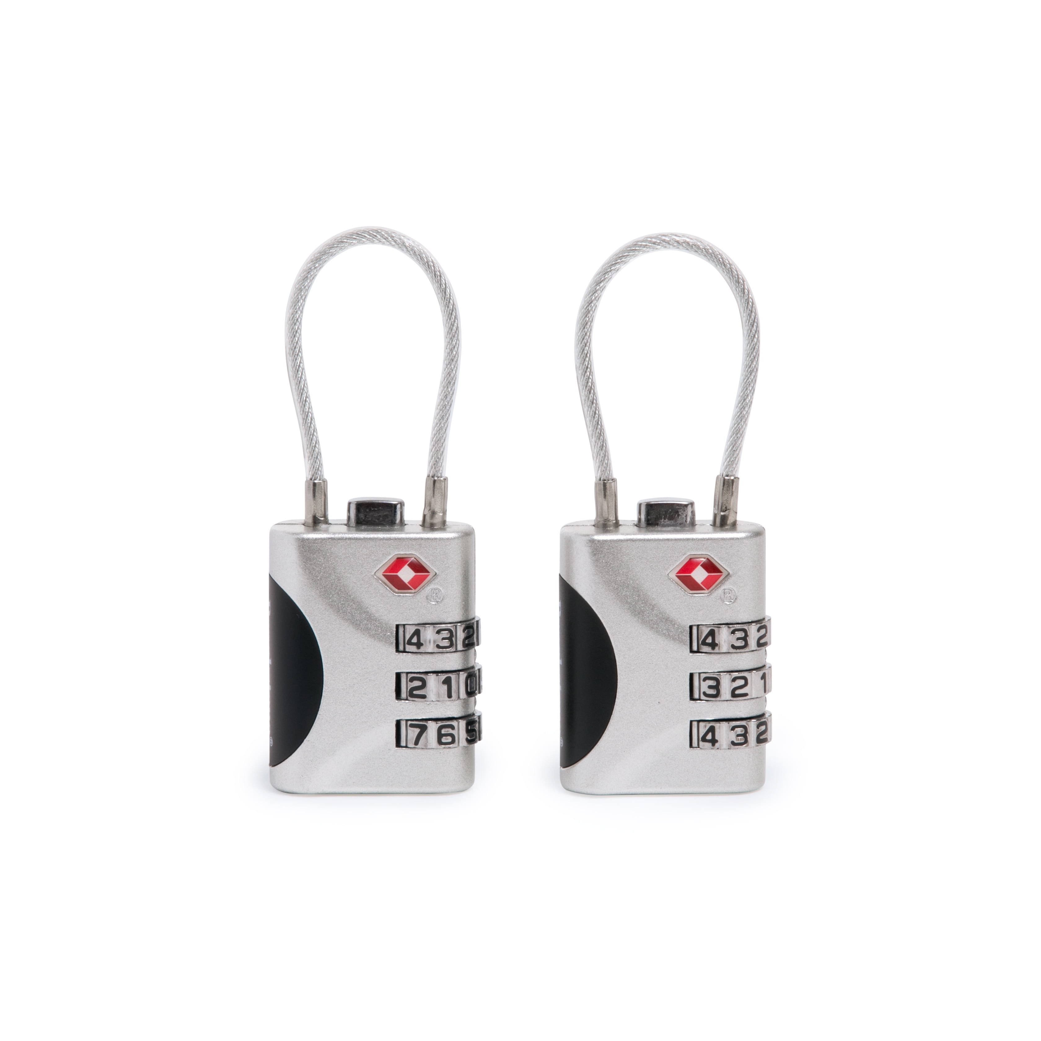 Serrure à Câble Brookstone TSA : Lot De 2 Sans Clé Pour Voyage