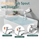 thumbnail image 4 of Grifo de bañera con desviador, grifo de bañera con anillo embellecedor, compatible con tubos de agua de cobre de 1/2 pulgada (5/8 de pulgada de diámetro)., 4 of 5