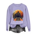thumbnail image 4 of Halloween Spooky Season Oversized Sweatshirt Women Ghost Sweatshirt | Fall Sweater, Cute Top, Lightweight Long Sleeve Pullover, Loose Fit Crewneck Design, 4 of 6