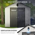 thumbnail image 6 of EconoHome Heavy-Duty Floor Polypropylene Outdoor Storage Shed with Floor 92.5"+96"+69", Grey, 6 of 7