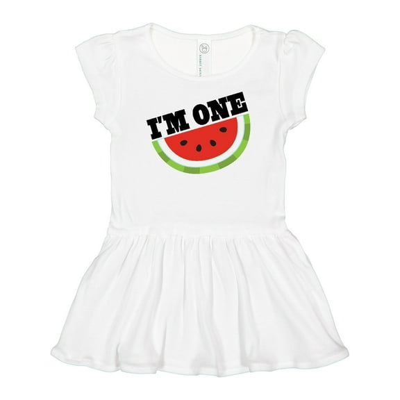 Inktastic I'm One 1st Birthday Watermelon Girls Baby Dress