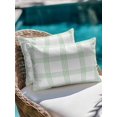 thumbnail image 3 of Outdoor Pillows Waterproof, Green Buffalo Plaid Throw Pillows with Inserts Included, Farmhouse Checkered Watercolor Indoor Outdoor Decorative Lumbar Pillow for Bed/Couch/Patio 12"x20", 2Pcs, 3 of 8