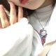 thumbnail image 1 of Collar de Hello Kitty Kawaii, anillo de Sanrio con personaje de Anime, cadena de clavícula plateada para parejas, accesorios ajustables, regalo de cumpleaños para mujer Dengxun unisex, 1 of 2