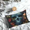 thumbnail image 5 of Sikiie Butterfly Flower Skull A Pillow Covers, Throw Pillow Case Cushion Covers,Cushion for Bedroom,Couch,Home-16"x24", 5 of 6
