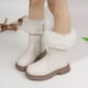 thumbnail image 5 of Zapatos para niñas,Botas de niñas,Botas de equitación de invierno Fleece Faux Cuero Tamaño 13 Niñas, 5 of 7