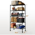 thumbnail image 6 of 2pcs 5-Shelf Wire Storage Shelving Unit, 1250lbs Loading Capacity, 29.92"D x 13.98"W x 61.09"H,Black, 6 of 6