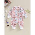 thumbnail image 4 of Elippeo Baby Girls Jumpsuit 3M 6M 12M 18M Long Sleeve Crew Neck Santa Claus Print Romper Christmas Clothes, 4 of 9
