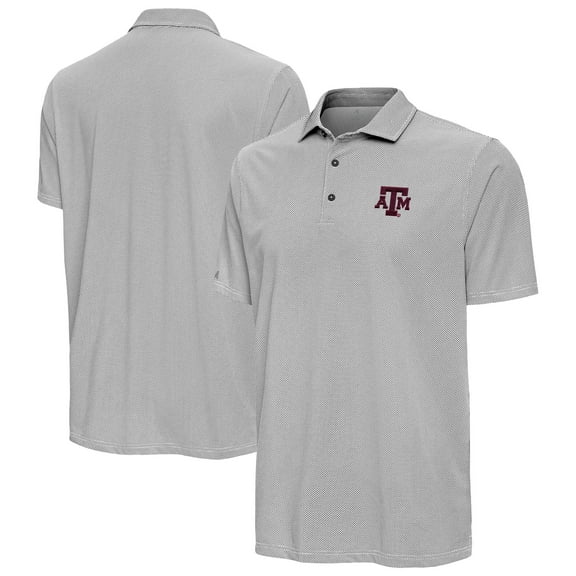 Men's Antigua Black Texas A&M Aggies Pave Polo