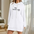 thumbnail image 4 of Aboser Yes,I'm Still Cold Womens Oversized Long Hoodies Trendy Side Split Sweatshirts Casual Raglans Long Sleeve Hooded Shirts Comfortable Soft Hoodie Sweatshirt with Pockets White XXL, 4 of 5