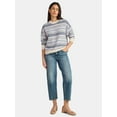 thumbnail image 2 of Time and Tru Women's Fair Isle Pullover Sweater, Midweight, Sizes XS-XXXL, 2 of 5