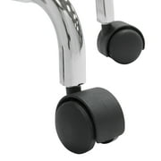Studio Designs Deluxe Padded Height Adjustable Office, Salon, or Studio Swivel Rolling Stool Chrome/Black