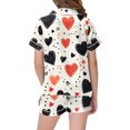 thumbnail image 3 of ameIAEA Valentines Day Pajamas Kids Short Sleeve Button Down Sleepwear Print Pjs Loungewear, 3 of 5