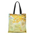 thumbnail image 1 of NUDECOR Sac Fourre-Tout en Toile Feuilles d'Automne sur Branches d'Arbre Sac d'Épicerie Réutilisable Durable, 1 of 1