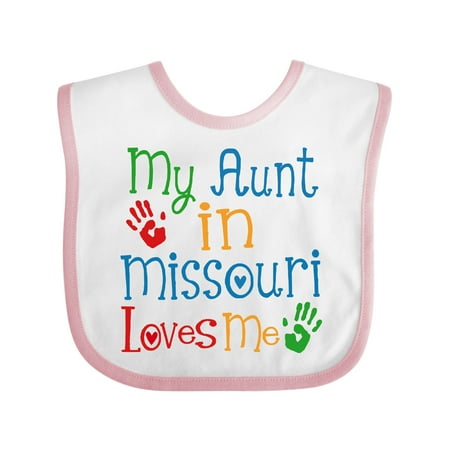 

Inktastic My Aunt in Missouri Loves Me Boys or Girls Baby Bib