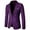 Purple, variant on Cloudstyle Men's Slim Fit One Button Blazer Business Casual Side Vents Spring Polyester