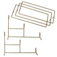 thumbnail image 4 of Gibson Home Gracious Dining Dinnerware, 3-Tier Rectangle Plate Serving Set with Gold Metal Stand, White, 4 of 13