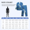 thumbnail image 4 of Lsque Hibiscus Flowers Calm Water Pattern Long Sleeve Pajama Set for Men - Soft 2-Piece Sleepwear and Loungewear Set with Pockets, Comfy Nightwear-Medium, 4 of 7