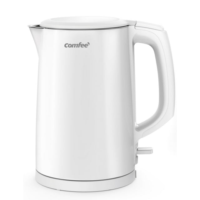 Hervidor eléctrico COMFEE' de acero inoxidable de doble pared de 1,5 L