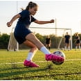 thumbnail image 4 of Vizari USA Impact Firm Ground Soccer Cleats for Kids – Comfortable, Lightweight, and Durable Shoes for Toddlers, Little Kids, and Big Kids - Pink/Silver, 5, 4 of 6