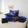 thumbnail image 3 of Manfei Wild Tiger Bedding Comforter Set 7 Pieces,Jungle Wildlife King Bedding Sets,Purple Aurora Bed Sheets,Lightweight Bedroom Decor Reversible, 3 of 5