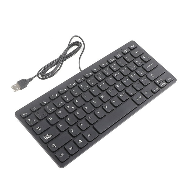 Mini Teclado USB Ultradelgado Interfaz USB Para Computadora de Escritorio 78 Teclas Ultradelgadas, Diseño A Prueba de Salpicaduras Plug and Play para Oficina y Juegos 28,5X12,2X2