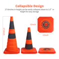 thumbnail image 3 of Traffic Cones Sunnyglade, paquete de 4 unidades, 70 cm, con luz LED reflectante, 3 of 6