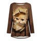 thumbnail image 4 of Blusa de manga larga con cuello redondo para mujer, camisetas informales con estampado de animales Pompotops  FGAJ843, 4 of 5