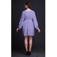 thumbnail image 4 of Bimba Robe Midi à Manches Longues pour Femmes, Coupe Décontractée, Imprimée Florale de Roses Violettes et de Renoncules, Boutonnée - XX-Grand, 4 of 7