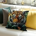 thumbnail image 3 of Patifu Flower Tiger Throw Pillow Cover,high-quality,Aesthetic Decorative,short plush,Pillow Case,for home decor,printed on both sides,zipper closure,for Car Couch Bedroom,Square 12x12in, 3 of 5