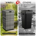 thumbnail image 4 of VINGLI Wicker Patio Trash Can, 27 Gallon Rattan Trash Can with Removable Lid, Outdoor Wicker Waste Basket, Wast Container (Grey), 4 of 7