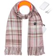 thumbnail image 1 of wonima44 Heated Scarf for Women, Rechargeable Neck Warmer with Battery for Winter Cold Weather, Pink Plaid, 1 of 1