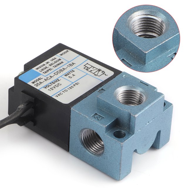 35a Aca Ddba-1ba Controlador De Impulso Electrónico Válvula Solenoide Válvula Solenoide Eléctrica Válvula Solenoide De Control De Impulso Electrónico De 3 Puertos Con Latón ANGGREK Accesorios