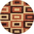 thumbnail image 1 of Ahgly Company Indoor Round Abstract Red Abstract Area Rugs, 7' Round, 1 of 6