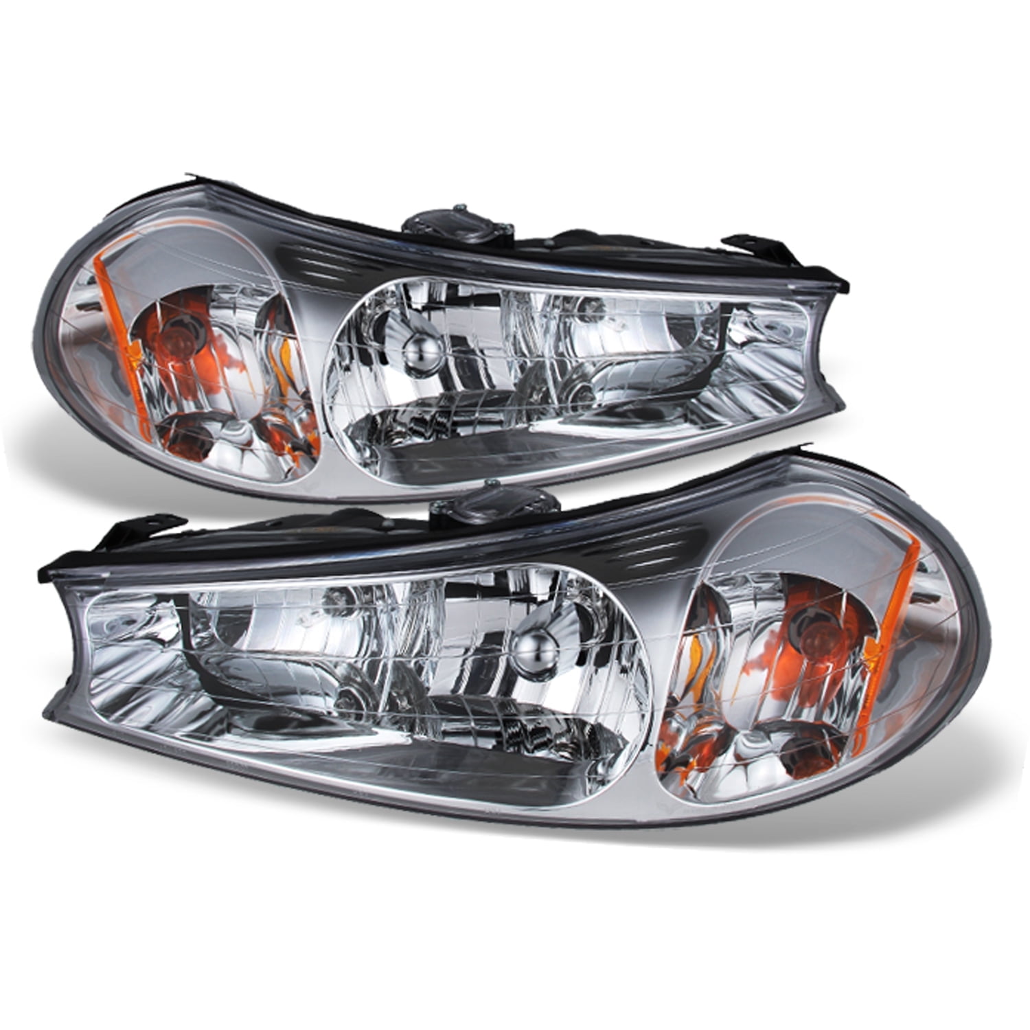 AKKON - For Ford Contour OE Replacement Chrome Bezel Headlights Driver/Passenger Head Lamps Pair New