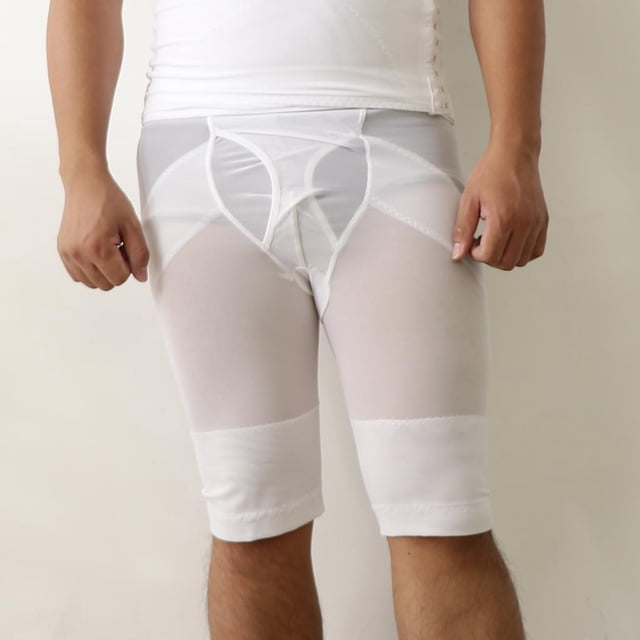 Faja De Compresión Para Hombres, cinturo , Talladora, Control De , Fajas Para Adelgazar XL Blanco DYNWAVEMX Shorts que adelgazan de Shapewear de los hombres
