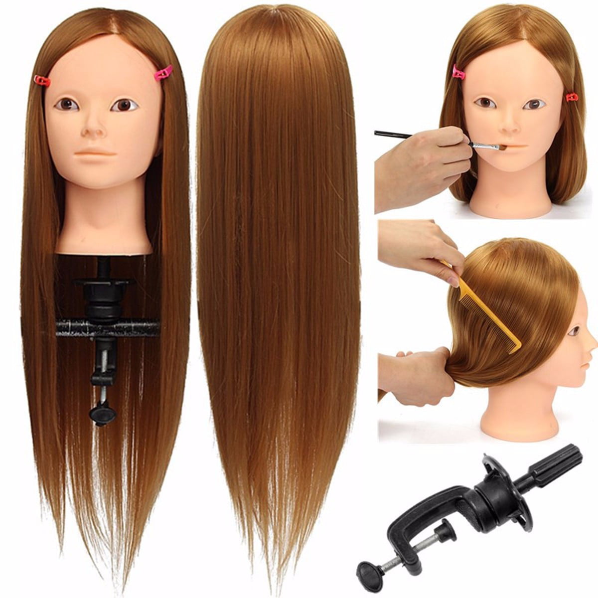 Makeup Practice Training Head With 30% Real Hair - Mannequin Head Salon
