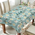 thumbnail image 4 of SKYSONIC Daisy Flower Tablecloth Waterproof Washable Polyester Square Table Cover Durable Tablecloth for Kitchen Dining Table Party Decor (60 X 60 Inch), 4 of 7