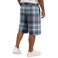 thumbnail image 5 of HKYNLAG Men's Plaid Shorts Knee Length Casual Elastic Waist Drawstring Bermuda Shorts for Lounge Summer Beach Shorts Navy 5XL, 5 of 5