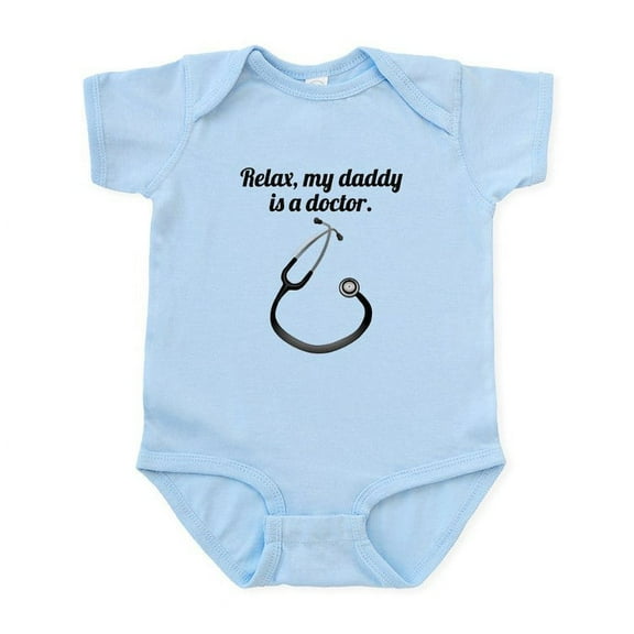 CafePress - Relax My Daddy Is A Doctor Body Suit - Baby Light Bodysuit, Size Newborn - 24 Months
