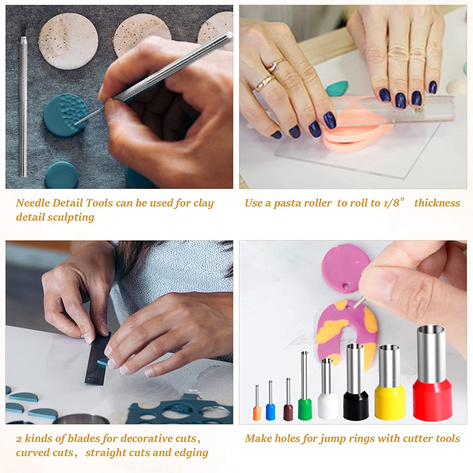 165pcs Polymer Clay Cutters Set Clay Earring Cutters Kit with Polymer Clay Tools Earrings Accessories for Earring Making
