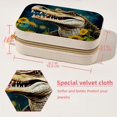 thumbnail image 5 of Crocodile Velvet Travel Organizer with Removable Compartment - Portable Jewelry Necklace Organizer Box - Gift, 5 of 7