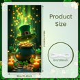 thumbnail image 2 of Green Theme St. Patrick's Day Banner Shamrock Pattern Irish Festival Display Gold Coins Design Beer Mug Leprechaun Backdrop for St. Patrick's Day Party Irish Celebration Pub Event, 2 of 9